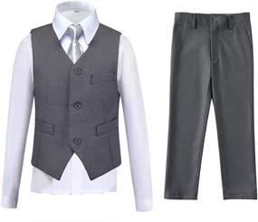 img 4 attached to 👶 Tuxedo Toddler Bearer Outfit: Boys' Dresswear Suits & Sport Coats