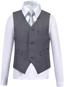 img 3 attached to 👶 Tuxedo Toddler Bearer Outfit: Boys' Dresswear Suits & Sport Coats