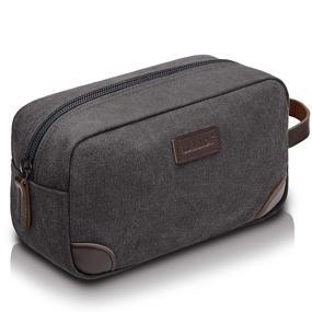 img 4 attached to 💼 WANDF Small Nylon Toiletry Bag: Lightweight Dopp Kit for Shaving - Ideal for Kids, Men, and Women in Grey