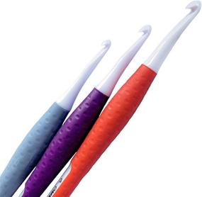 img 3 attached to 🪢 Soft Ergonomic Crochet Needle Hooks with Straight Handles for Extreme Comfort - 8 Sizes (2.5mm-6mm) Inline Hook for Superior Results, including Yarn Needle for Crochet