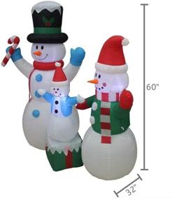 img 3 attached to Impact Canopy Christmas Inflatable Decoration: Lighted Snowman Family, 🎅 5ft Tall - Outdoor Holiday Decor with Kid On Box