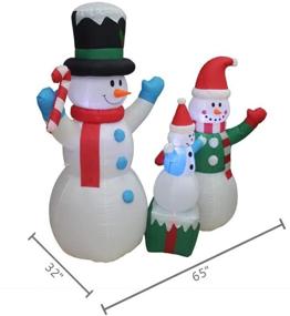 img 2 attached to Impact Canopy Christmas Inflatable Decoration: Lighted Snowman Family, 🎅 5ft Tall - Outdoor Holiday Decor with Kid On Box
