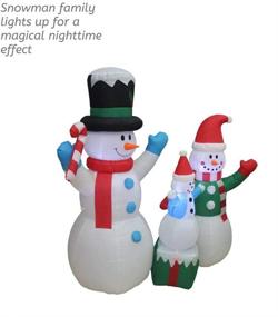 img 1 attached to Impact Canopy Christmas Inflatable Decoration: Lighted Snowman Family, 🎅 5ft Tall - Outdoor Holiday Decor with Kid On Box
