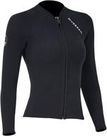 🏊 wetsuit tops for women and men – 2mm neoprene long sleeve jacket for diving and surfing, 3mm/1.5mm wetsuit shirt, front zip scuba swimming vest – ideal for snorkeling, swimming, and water sports logo