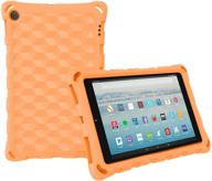 🍊 orange lightweight shockproof cover for latest 10 tablet (9th/7th/5th gen) - new dj&rppq 10" kids tablet case logo