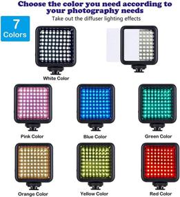 img 3 attached to 📸 Suptig Mini LED Video Light - 2500mAh 64 Dimmable High Power LED Panel Video Light with Color Filters - Compatible for Mobile, Osmo 2, Zhiyun Smooth, Sony, Canon, Nikon, GoPro, DJI Osmo Pocket