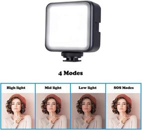 img 2 attached to 📸 Suptig Mini LED Video Light - 2500mAh 64 Dimmable High Power LED Panel Video Light with Color Filters - Compatible for Mobile, Osmo 2, Zhiyun Smooth, Sony, Canon, Nikon, GoPro, DJI Osmo Pocket