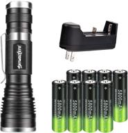 🔦 tokeyla rechargeable flashlights with universal charger and 8pc 18650 battery - led flashlights, zoomable, high lumen, water resistant, 3 light modes for hiking, camping, hunting, fishing logo