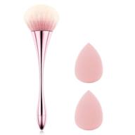 💄 premium large kabuki powder foundation brush kit with makeup sponges - ideal for setting loose/pressed powder blush and mineral makeup application logo