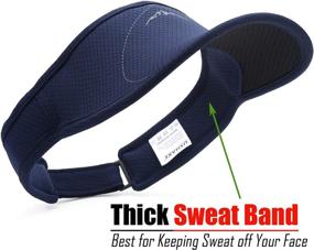 img 1 attached to USHAKE Sports Sun Visor: The Ultimate Headgear for Golf, Running, Jogging, Tennis, and Hiking