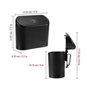 img 3 attached to 🚗 Waterproof Wall-Mounted Multifunctional Car Trash Can storage Bag - Women's Car Essentials, Ideal for Cars, Offices, and Studies