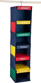 img 4 attached to 👕 Convenient Daily Activity Kids Closet Organizer - 11” X 11” X 48” - Streamline Your Child's Wardrobe, Shoes, and Activities Hassle-Free with Closet Rod Hanging