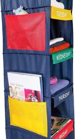 img 2 attached to 👕 Convenient Daily Activity Kids Closet Organizer - 11” X 11” X 48” - Streamline Your Child's Wardrobe, Shoes, and Activities Hassle-Free with Closet Rod Hanging