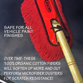 img 2 attached to 🚗 OCM Brand Premium Extra Large Car Duster: Durable Solid Wood Handle & Storage Cover – Professional Detailers' Top Choice