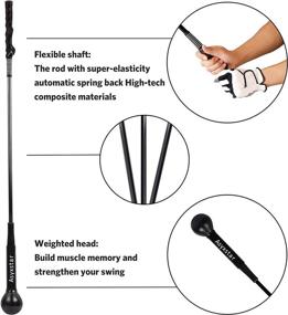 img 1 attached to 🏌️ Asyxstar Golf Swing Trainer Aid: The Ultimate Power Flex Golf Training Aid for Improved Strength and Tempo in Your Swing