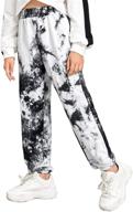 👖 trendy tie dye active jogger pants for girls - comfy cotton trouser activewear 6-11 years logo