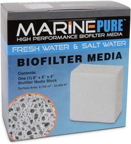 img 2 attached to 🐠 CerMedia MarinePure Block Bio-Filter Media: Ideal for Marine and Freshwater Aquariums, 8x8x4-Inch