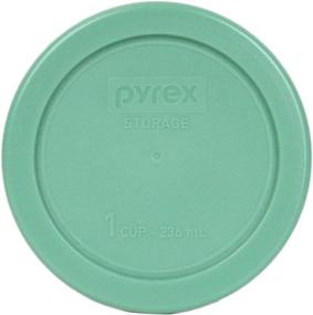 img 2 attached to 🔵 Pyrex 7202-PC 1 Чашка, Зеленая Круглая Запасная Крышка - Набор из 6 штук: Высококачественные Пластиковые Крышки для Контейнеров Pyrex