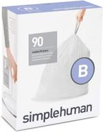 🗑️ simplehuman custom fit drawstring trash bags, 6l / 1.6 gallon, white, 90 count logo