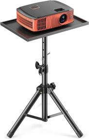 img 4 attached to 🖥️ Amada Foldable Laptop Tripod Stand - Adjustable Height & Multifunctional for DJ Racks, Projector Stand - Ideal for Office, Home, Stage, or Studio Use - AMPS01