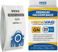 veva 20 premium hepa vacuum bags style gn - compatible with miele vacuums: complete c3, c2; classic c1, airclean 3d efficiency canister bag логотип