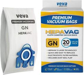 img 4 attached to VEVA 20 Premium HEPA Vacuum Bags Style GN - Compatible with Miele Vacuums: Complete C3, C2; Classic C1, AirClean 3D Efficiency Canister Bag