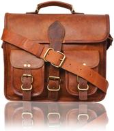 👜 aryanexports vintage 13-inch handmade leather messenger bag satchel for men and women - geek briefcase, laptop brown bags for office, man and women, vintage crafted, courier bag logo