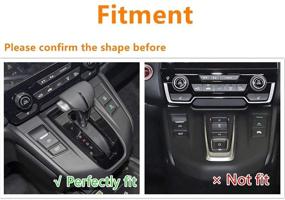 img 2 attached to 🍑 Peach Wood Grain Gear Shift Box Panel Trim for Honda CRV Interior - Perfect Fit for CR-V 2017-2022 EX & EX-L Models (Not for Hybrid)