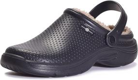 img 4 attached to 👞 Womens Waterproof Slippers: Comfortable Outdoor Men's Shoes in Mules & Clogs