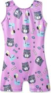 cute shimmer prints leotards for girls gymnastics and dance - sizes 3t to 10t логотип