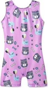 img 4 attached to Cute Shimmer Prints Leotards for Girls Gymnastics and Dance - Sizes 3T to 10T