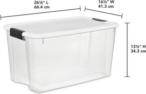 img 1 attached to 📦 Sterilite Clear Ultra Box with White Lid and Black Latches - 70 Quart/66 Liter - Pack of 4 Containers