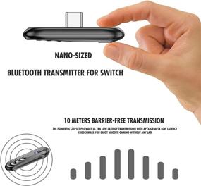 img 1 attached to 🎧 Bluetooth Adapter for Nintendo Switch/Switch Lite/PC/PS5/PS4, Wireless Audio USB C Bluetooth 5.0 Transmitter with Low Latency Converter, Supports Wireless Headphones - Switch Bluetooth Adapter