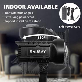 img 1 attached to 📸 RAUBAY CLP100W LED Photography Lighting with Bowens Mount - Studio Video Lights for Indoor & Outdoor Shooting, Filming - Includes Batteries Compartments, Handles & Remote Control