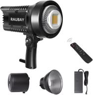 📸 raubay clp100w led photography lighting with bowens mount - studio video lights for indoor & outdoor shooting, filming - includes batteries compartments, handles & remote control logo