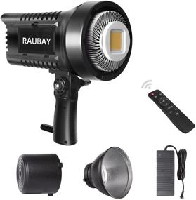 img 4 attached to 📸 RAUBAY CLP100W LED Photography Lighting with Bowens Mount - Studio Video Lights for Indoor & Outdoor Shooting, Filming - Includes Batteries Compartments, Handles & Remote Control