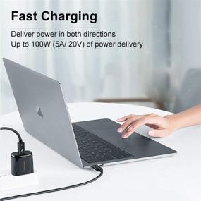 img 2 attached to 💨 High-Speed Thunderbolt 3 Cable: 40Gbps Data Transfer, 100W Charging for 5K @60Hz Display, MacBooks, Dell, SSD, eGPU, Docking Station (2.6ft)