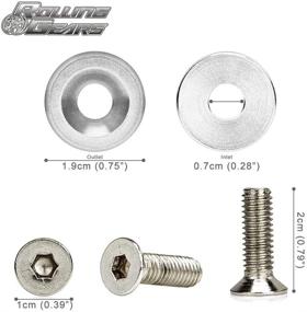 img 2 attached to Rolling Gears JDM 20 Pieces CNC Billet Aluminum Fender Washer/Engine Dress Up Washer Kit (Silver)