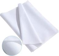 🧵 high-quality white fusible interfacing: 3 pieces, lightweight & non-woven polyester, 20 inch x 3 yards logo