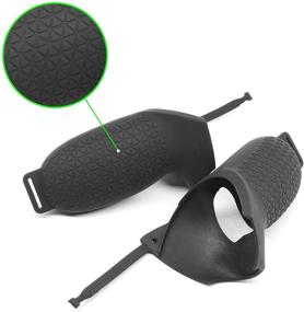 img 2 attached to 🎮 Enhance Your Oculus Quest 2 Gaming Experience with Premium Silicone Touch Controller Grip Cover and Adjustable Knuckle Strap - Black (1 Pair)