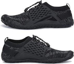 img 1 attached to SAJOMCE Men's Minimalist Barefoot Running Trainers Shoes