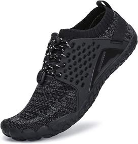 img 4 attached to SAJOMCE Men's Minimalist Barefoot Running Trainers Shoes