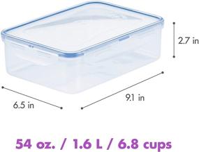 img 3 attached to LocknLock Easy Essentials Food Storage Lids/Airtight Containers, 🔒 BPA Free, Rectangle - 54 oz for Vegetables, Clear