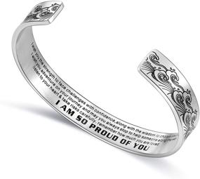 img 4 attached to YYQX Best Friend Bracelets for Women - Engraved Cuff Bangle Friendship Jewelry, Perfect Birthday Gifts for Teenage Girls and Sisters