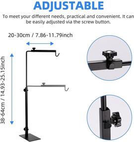 img 2 attached to 🦎 Durable Reptile Lamp Stand: Adjustable Metal Floor Light Holder for Glass Terrarium Heating Shelf - Keeps Your Home Pet Safe and Comfortable