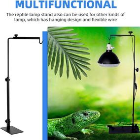 img 3 attached to 🦎 Durable Reptile Lamp Stand: Adjustable Metal Floor Light Holder for Glass Terrarium Heating Shelf - Keeps Your Home Pet Safe and Comfortable