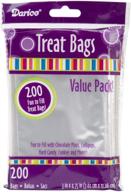 🍬 darice value pack, clear treat bags, 200 pieces, 3 x 4.7 inches (package may vary) logo