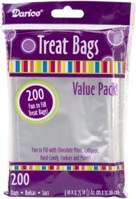 img 4 attached to 🍬 Darice Value Pack, Clear Treat Bags, 200 Pieces, 3 x 4.7 inches (Package May Vary)