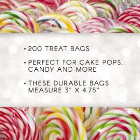 img 2 attached to 🍬 Darice Value Pack, Clear Treat Bags, 200 Pieces, 3 x 4.7 inches (Package May Vary)