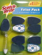 🧽 3m scotch-brite non-scratch dishwand value pack with 8 refills - efficient cleaning scrub for your dishes logo
